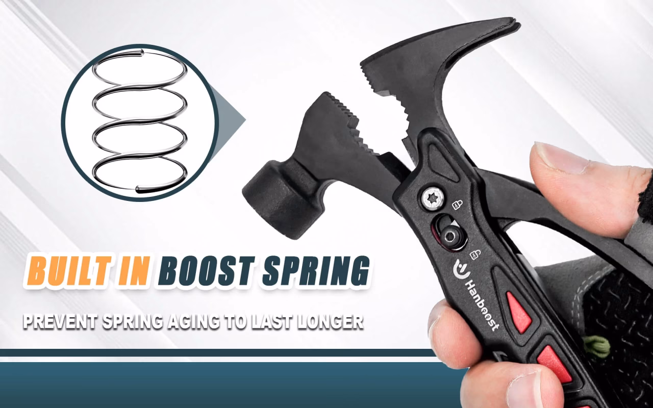 Hanboost H1 Multi Tool Hammer 12 in 1 with Safety Lock